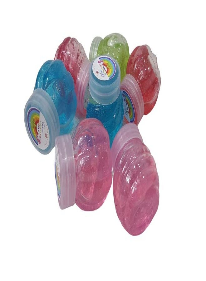 WOLFANO Slime Crystal Clay Soft Jelly Toys for Kids Baby Slime Clay Dough Ultra Light Modeling Magic Foam Slime Kit Set for Girls Boys Slime Craft with Glitter (Pack of 8) - Image 4